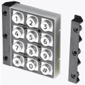 EOZ Industrial IP67 12 Key Plastic Matrix Keypad, 4 x 3 Layout, Anodised Aluminium Keys,  IP67