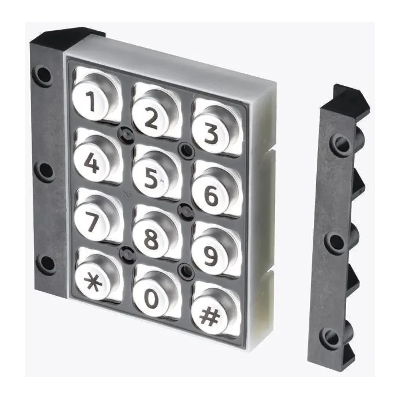 EOZ Industrial IP67 12 Key Plastic Matrix Keypad, 4 x 3 Layout, Anodised Aluminium Keys,  IP67