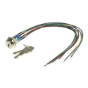 APEM Key Switch, Double Pole Single Throw (DPST), 4A Contact Current, 3-Way Latching Flat Key JD9J126W