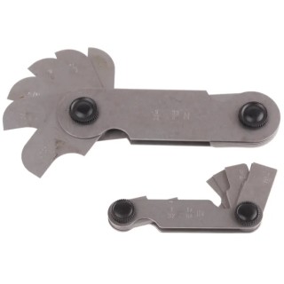 RS PRO Radius Gauge Set Imperial 16 Blades 0.015625in Increment 0.04in Min 0.52in Max 683-0753