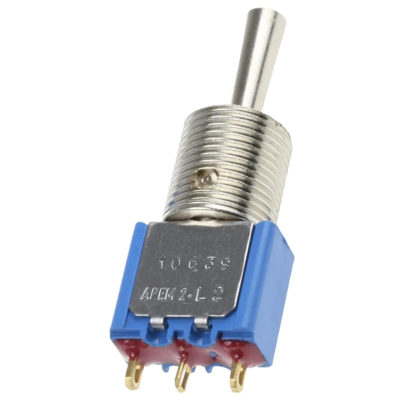 APEM Toggle Switch Panel Mount On-Off-On SPDT Solder Terminal 24 V dc 106391175