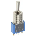 APEM Toggle Switch Panel Mount On-Off-On SPDT Solder Terminal 24 V dc 106391175