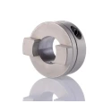 Huco Aluminium Clamp Style Oldham Coupler 50 mm Outside Diameter 25 mm Bore Finished with Keyway 50 mm Length 452H50.52