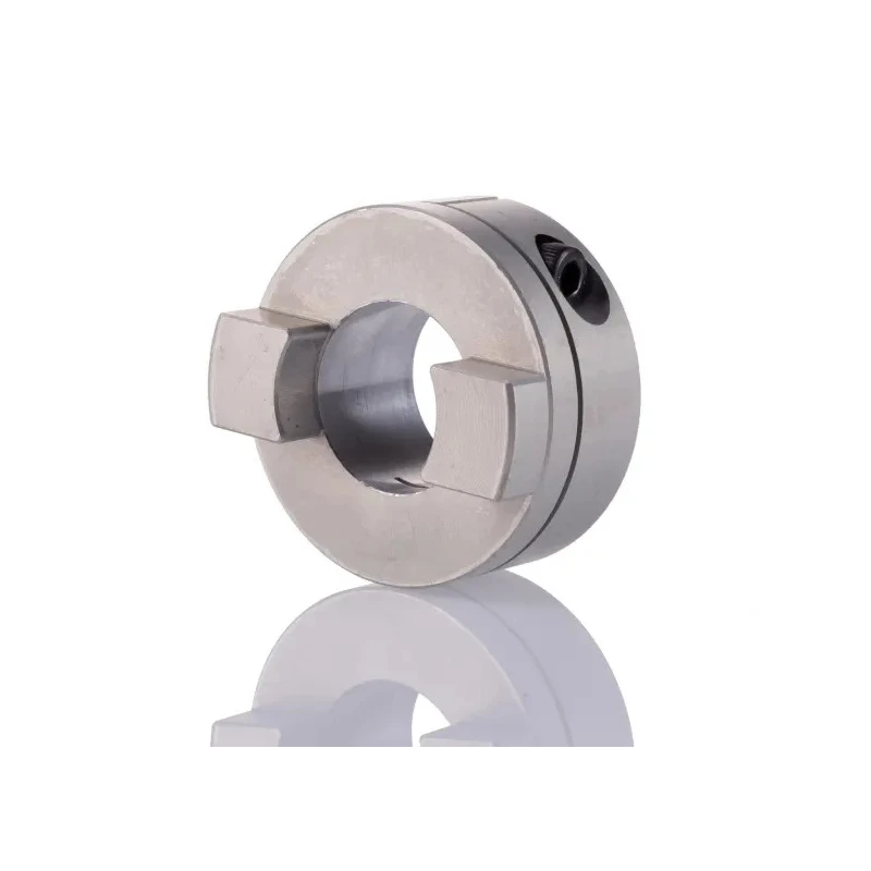 Huco Aluminium Clamp Style Oldham Coupler 50 mm Outside Diameter 25 mm Bore Finished with Keyway 50 mm Length 452H50.52