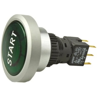 APEM 9000 Series Push Button Switch Momentary Panel Mount DPDT Blue LED IP65 12V dc A9PFB1Y2BSP4