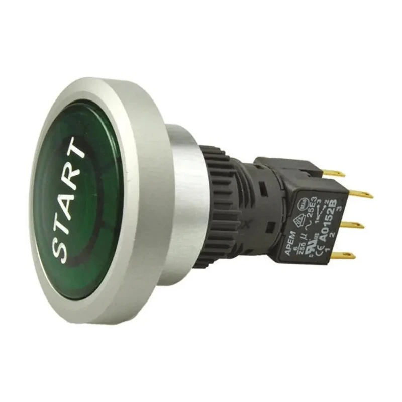 APEM 9000 Series Push Button Switch Momentary Panel Mount DPDT Blue LED IP65 12V dc A9PFB1Y2BSP4