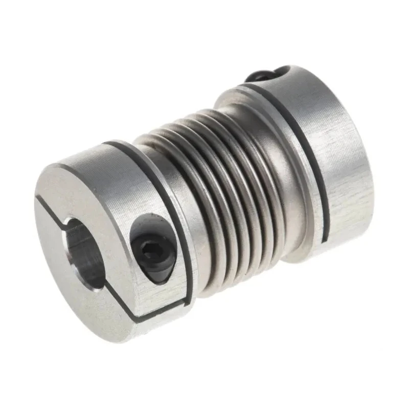 Huco Aluminium Hub Stainless Steel Bellows Clamp Style Flexible Coupler 7 mm Bore 16 mm OD 23 mm Length 554.16.2222