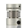 Huco Aluminium Hub Stainless Steel Bellows Clamp Style Flexible Coupler 7 mm Bore Size 23 mm Length 554.16.2020