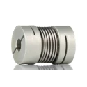 Huco Aluminium Hub Stainless Steel Bellows Clamp Style Flexible Coupler 7 mm Bore Size 23 mm Length 554.16.2020