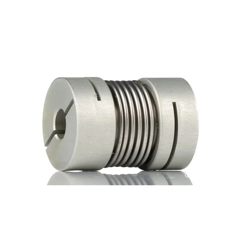 Huco Aluminium Hub Stainless Steel Bellows Clamp Style Flexible Coupler 7 mm Bore Size 23 mm Length 554.16.2020