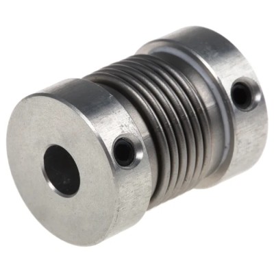 Huco Aluminium Hub Stainless Steel Bellows Flexible Coupler 16 mm OD, 21 mm Length 550.16.2020