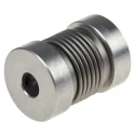 Huco Aluminium Hub Stainless Steel Bellows Flexible Coupler 16 mm OD, 21 mm Length 550.16.2020