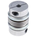 Huco Aluminium Hub Stainless Steel Bellows Clamp Flex B Coupler 26 mm OD 6 mm Bore 37.5 mm Length 536.26.2222