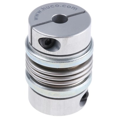 Huco Aluminium Hub Stainless Steel Bellows Clamp Flex B Coupler 26 mm OD 6 mm Bore 37.5 mm Length 536.26.2222
