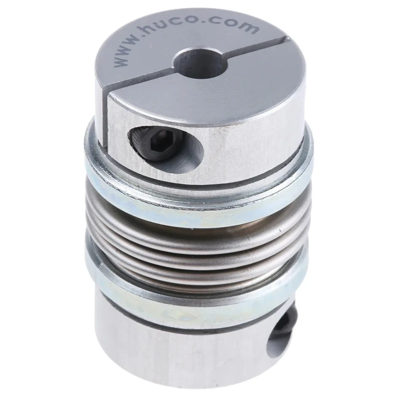 Huco Aluminium Hub Stainless Steel Bellows Clamp Flex B Coupler 26 mm OD 6 mm Bore 37.5 mm Length 536.26.2222