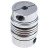 Huco Aluminium Hub Stainless Steel Bellows Clamp Flex B Coupler 26 mm OD 6 mm Bore 37.5 mm Length 536.26.2222