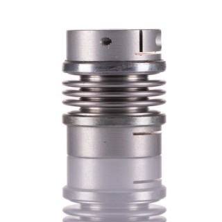 Huco Flexible Clamp Bellows Coupler 34 mm OD 8 mm Bore 40 mm Length Aluminium Hub Stainless Steel Bellows 536.34.2828