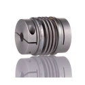 Huco Flexible Clamp Bellows Coupler 34 mm OD 8 mm Bore 40 mm Length Aluminium Hub Stainless Steel Bellows 536.34.2828