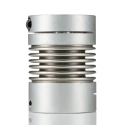 Huco 45 mm OD Aluminium Hub Stainless Steel Bellows Clamp Style Flexible Coupler 63 mm Length 554.45.4242
