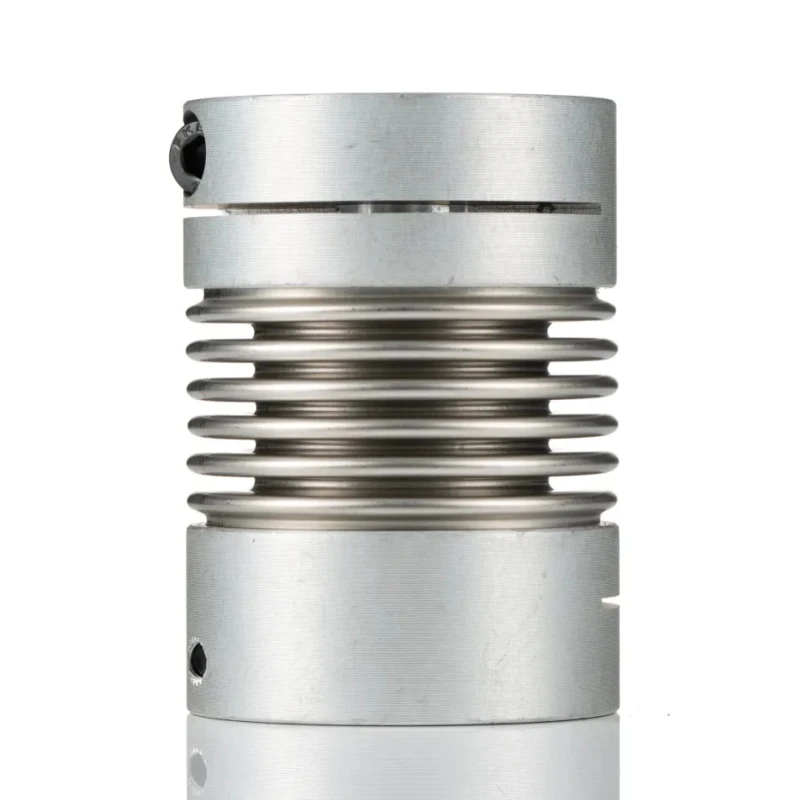 Huco 45 mm OD Aluminium Hub Stainless Steel Bellows Clamp Style Flexible Coupler 63 mm Length 554.45.4242