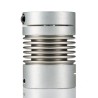 Huco 45 mm OD Aluminium Hub Stainless Steel Bellows Clamp Style Flexible Coupler 63 mm Length 554.45.4242