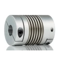 Huco 45 mm OD Aluminium Hub Stainless Steel Bellows Clamp Style Flexible Coupler 63 mm Length 554.45.4242