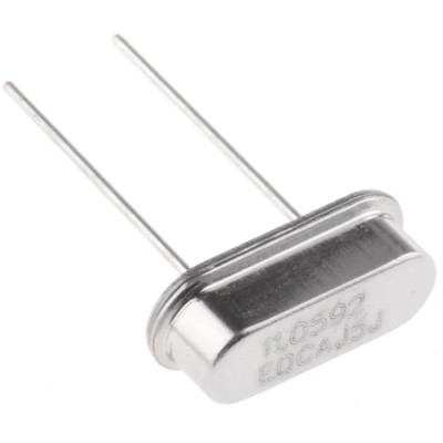 MERCURY 11.0592 MHz Crystal ±30 ppm HC-49 2-Pin Through Hole 18pF Load Capacitance 11.0592MHz /4H/30/50/-40+85/18pF/ATF HC49