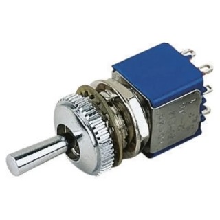 APEM Toggle Switch Panel Mount On-Off-On DPDT Solder Terminal Actuator Brass 11mm 106481175