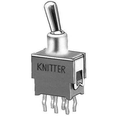KNITTER-SWITCH Toggle Switch PCB Mount On-On DPDT Through Hole Terminal 48V AC ATE2D