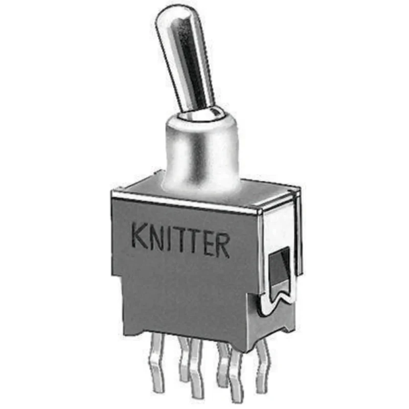 KNITTER-SWITCH Toggle Switch PCB Mount On-On DPDT Through Hole Terminal 48V AC ATE2D