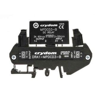 Sensata / Crydom Solid State Interface Relay, 3A Load Current, 32V DC Control, DIN Rail Mount, Screw Terminals DRA1-MP