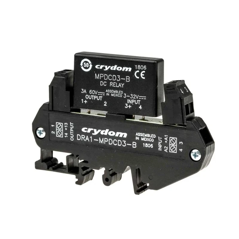 Sensata / Crydom Solid State Interface Relay, 3A Load Current, 32V DC Control, DIN Rail Mount, Screw Terminals DRA1-MP