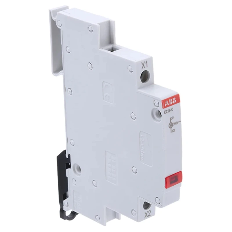 ABB Screw Clamp Red LED Indicator, 250V AC, 16A, IP20 Plastic Body, Rectangular Shape E219 Series 2CCA703401R0001 E219-C