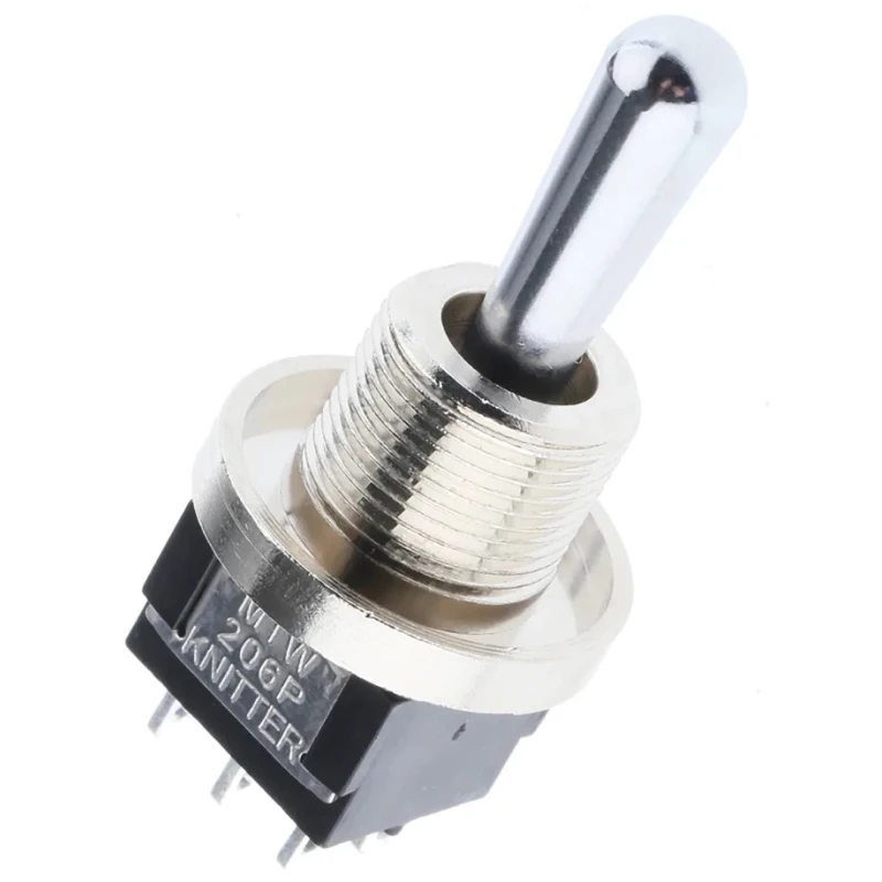 KNITTER-SWITCH Toggle Switch Panel Mount On-Off-On DPDT 4A 30V DC 250V AC MTW206P