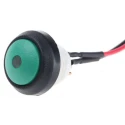 ITW Switches 48 Series Illuminated Push Button Switch Panel Mount 14 mm Cutout Green, SPST, IP67 48-6-RB-R-GR-B