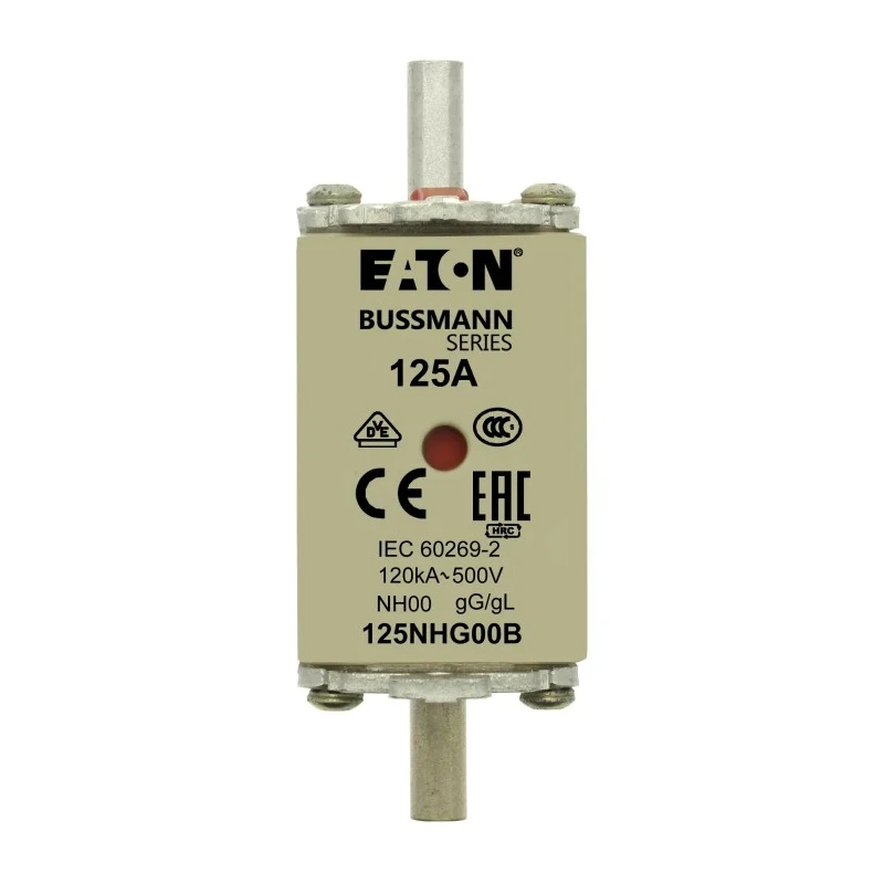 Eaton 125A Centred Tag Fuse NH00 500V AC Dual Indication Blade Tag NH00 