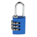 ABUS Combination Padlock Aluminium Steel Safety Padlock Weatherproof 3 mm Shackle 20 mm Body 145/20 Blue