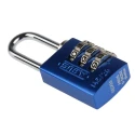 ABUS Combination Padlock Aluminium Steel Safety Padlock Weatherproof 3 mm Shackle 20 mm Body 145/20 Blue