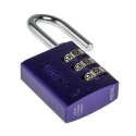 ABUS Aluminium Combination Safety Padlock Weatherproof 4.8 mm Shackle, 3 mm Body 145/30 Lilac