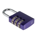 ABUS Aluminium Combination Safety Padlock Weatherproof 4.8 mm Shackle, 3 mm Body 145/30 Lilac