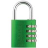 ABUS Combination Padlock Steel Aluminium Weatherproof Safety Padlock 6 mm Shackle 40mm Body 145/40 Green