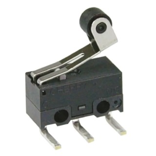 ZF Roller Lever Micro Switch Left Angle PCB Terminal 50mA 125V AC 30V DC SPDT IP40 DG23-B3RA