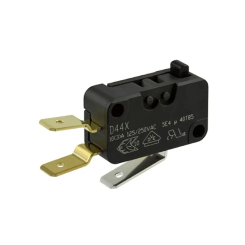 ZF Button Micro Switch, Tab Terminal, 10A, 250 V ac, SPDT, IP40 D449-V3AA