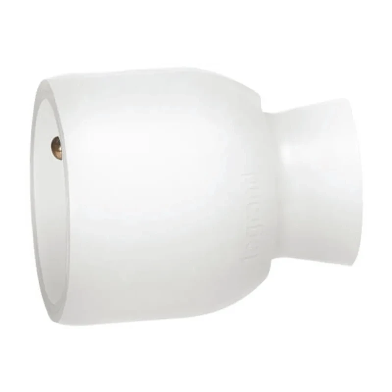 Legrand 16A 250V French 2P+E Mains Connector White Polymer Cable Mount Screw Termination 0 504 17