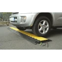 RS PRO Heavy Duty Dual Purpose Rubber Cable Cover, 900 mm Length x 600 mm Width, Yellow and Black, Model 26101340