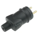 Legrand 16A 250V France Mains Connector Black Rubber Cable Mount Screw Termination 0 504 45
