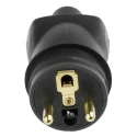 Legrand 16A 250V France Mains Connector Black Rubber Cable Mount Screw Termination 0 504 45