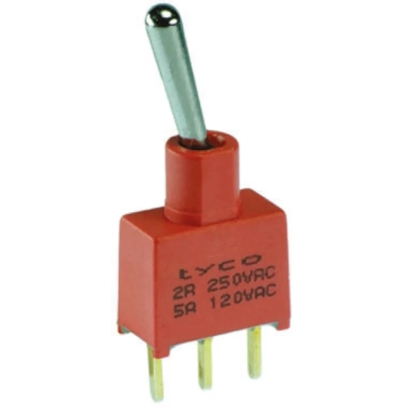 TE Connectivity Gemini AE Series Toggle Switch, PCB Mount, On-Off-On, SPDT, Through Hole Terminal, 28 V dc, 115 3-1825142-0