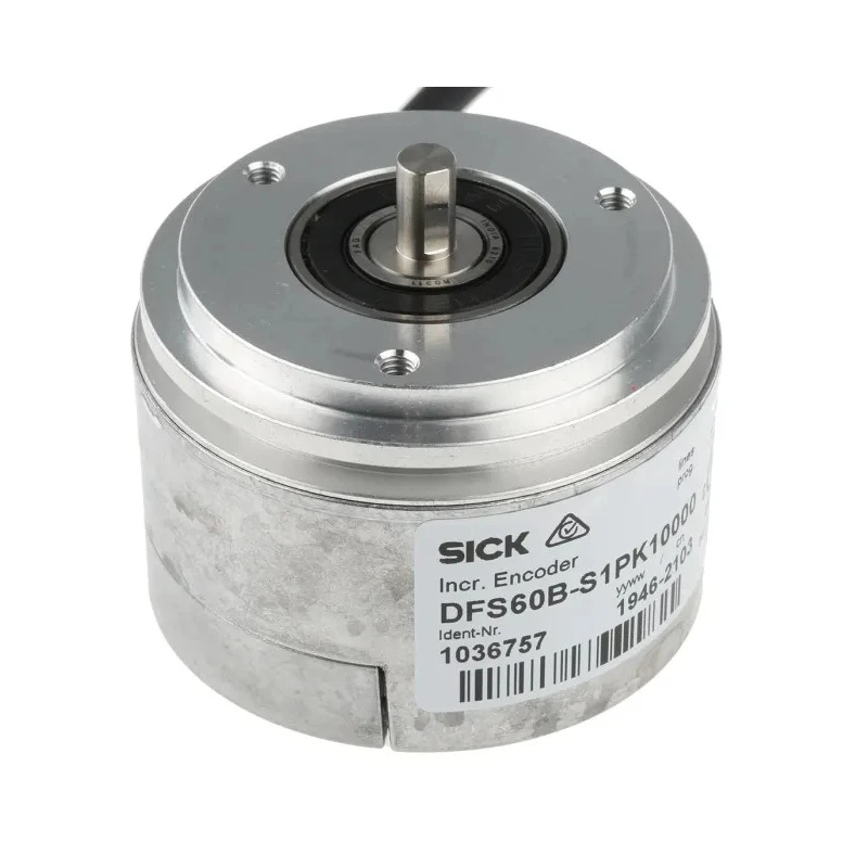 SICK DFS60B Series Incremental Encoder 32V DC, 10000 ppr, TTL and HTL Signal, Solid Shaft 6 mm, Flange Mount DFS60B
