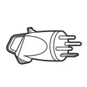 Legrand 32A 400V Europe Mains Connector Grey Cable Polymer Screw Termination 0 558 55